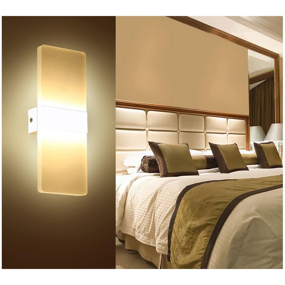 Lampada Da Parete Applique Led Moderno Acrilico Alluminio Luce Calda 16w Dr9011 - Foto 2