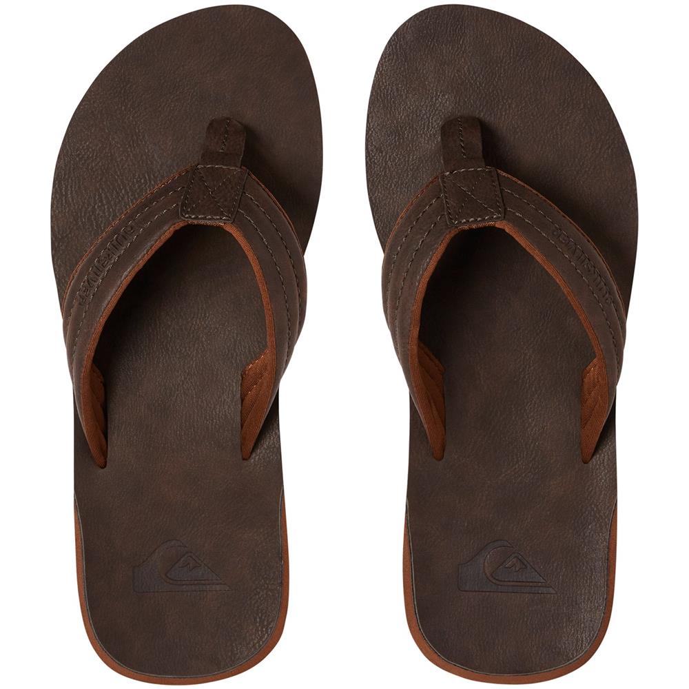 Infradito Quiksilver Carver Nubuck Demitasse Solid (eu 41 / Us 8, Marrone)  - Foto 2