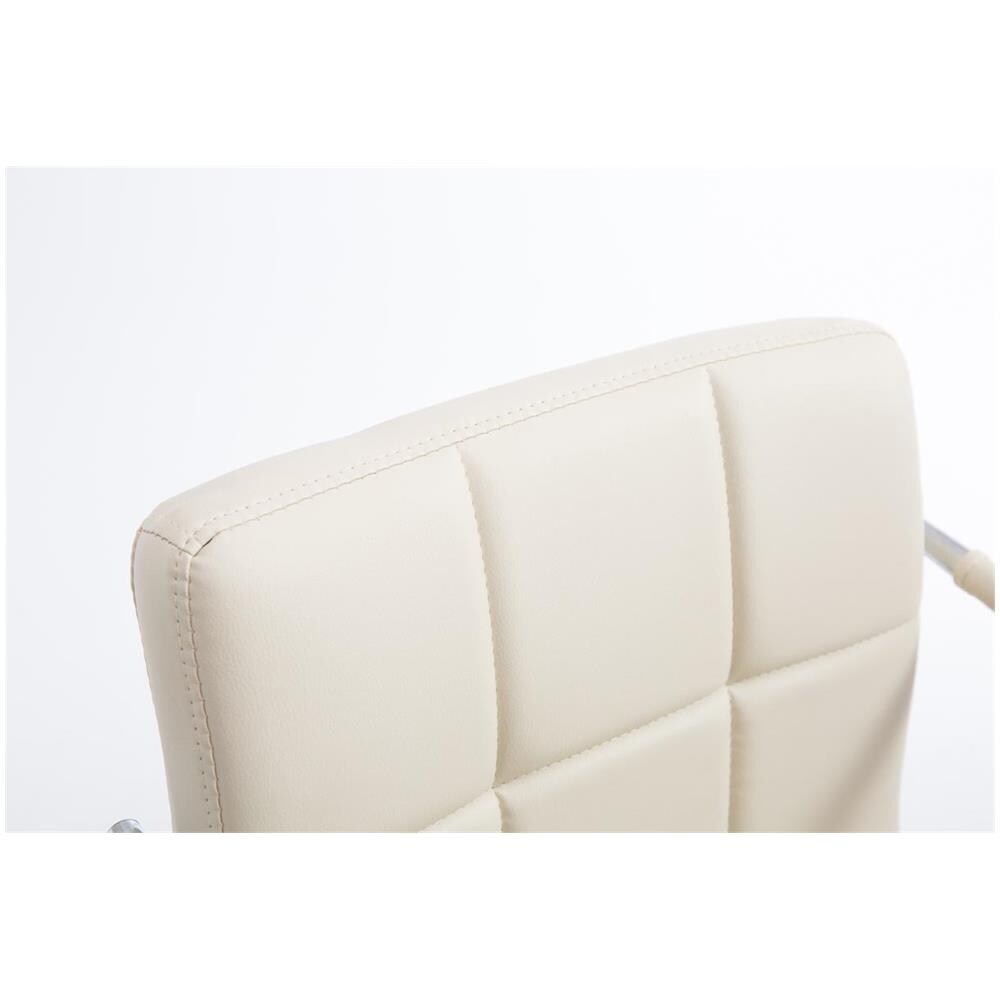 Sgabello Design Lucy V2 In Similpelle I Sedia Sgabello Con Schienale Girevole E Regolabile H 63-84 CM I Sedia Bar Con Braccioli Crema - Foto 5