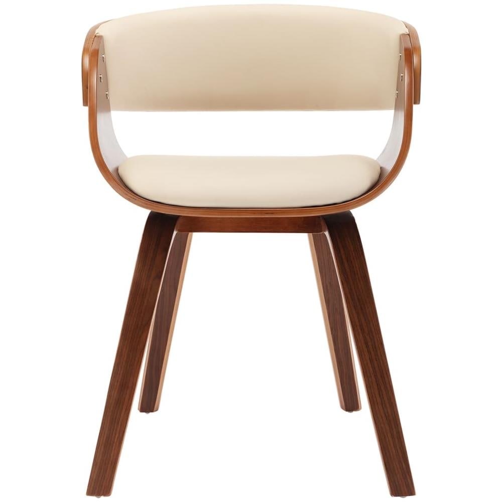 Sedie Da Pranzo 6 Pz Crema In Legno Piegato E Similpelle - Foto 2