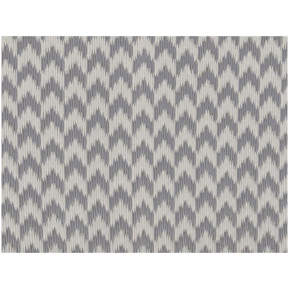 Tappeto Da Esterno Grigio 60 X 90 Cm Con Motivo A Zig Zag Mango - Foto 9