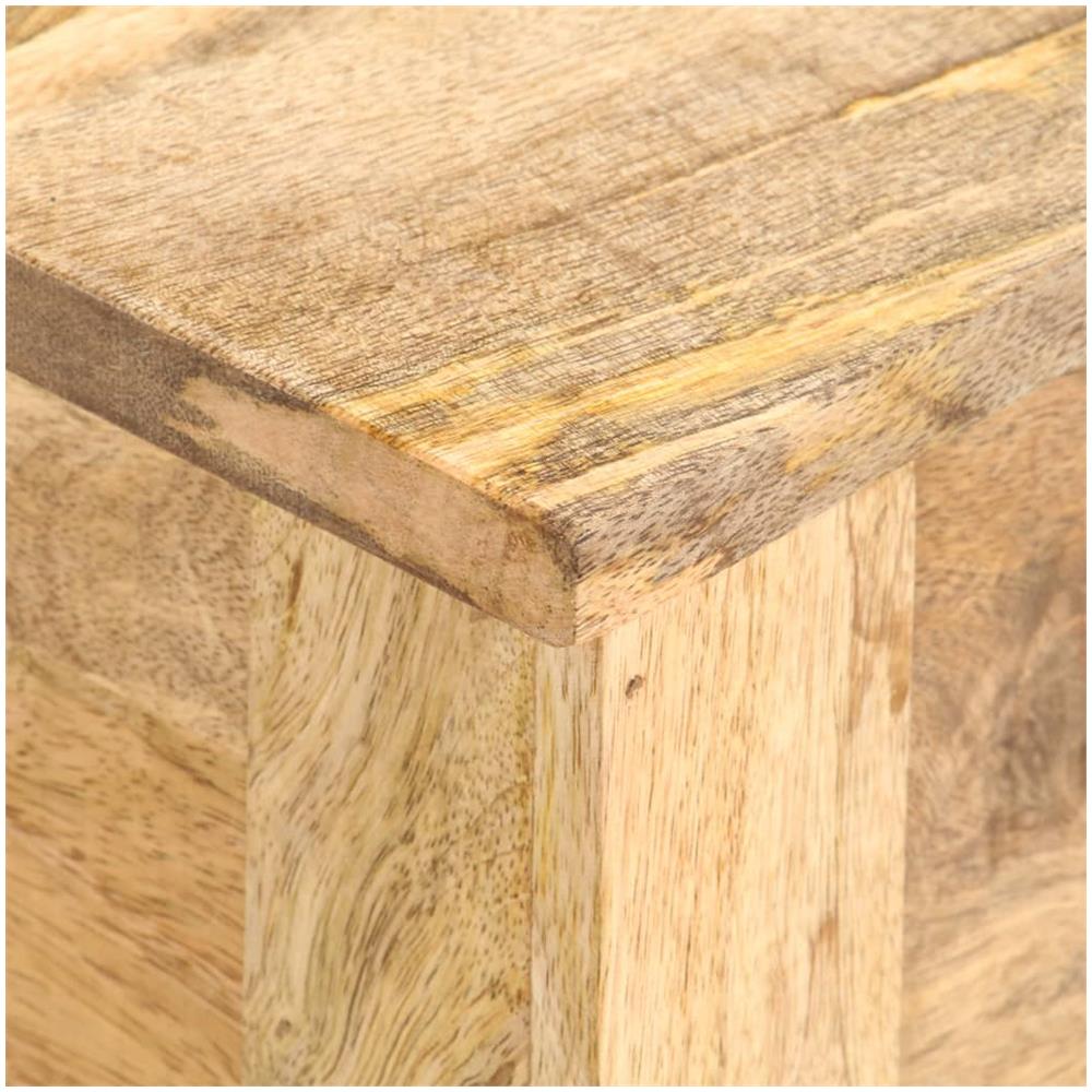 Cassa Portaoggetti 99x35x48 Cm In Legno Massello Di Mango - Foto 2