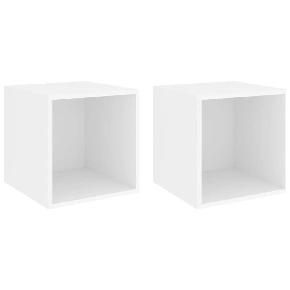 Mobili a Muro 2pz Bianchi 37x37x37 cm in Legno Multistrato - Foto 2