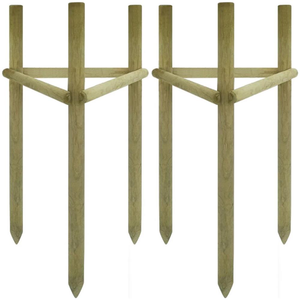 Picchetti Per Albero 2 Pz In Pino Impregnato 50x45x150 Cm - Foto 9