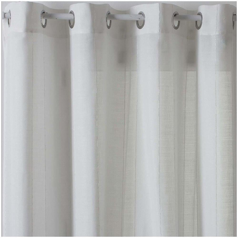 Firana Pronto Per Occhielli, 140 X 240 Cm, Bianco A Righe Bianche - Foto 1