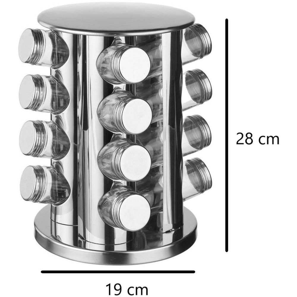Portaspezie In Metallo+contenitori In Vetro - 17 Pezzi Inclusi - Foto 2