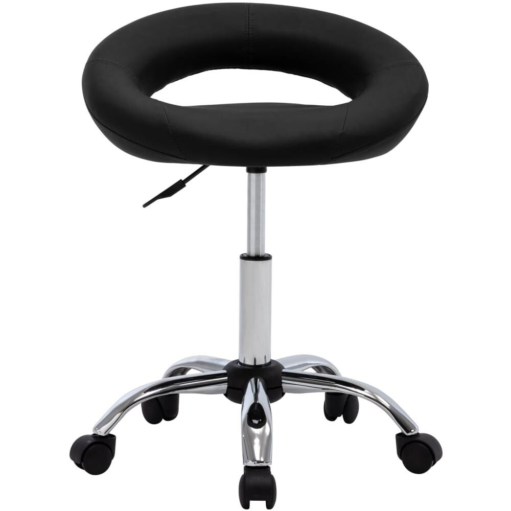 Sedia Da Pranzo Girevole Nera In Similpelle - Foto 2