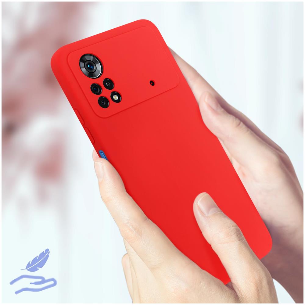 Cover Xiaomi Poco X4 Pro 5g In Silicone Semi-rigido Soft-touch Rossa - Foto 5