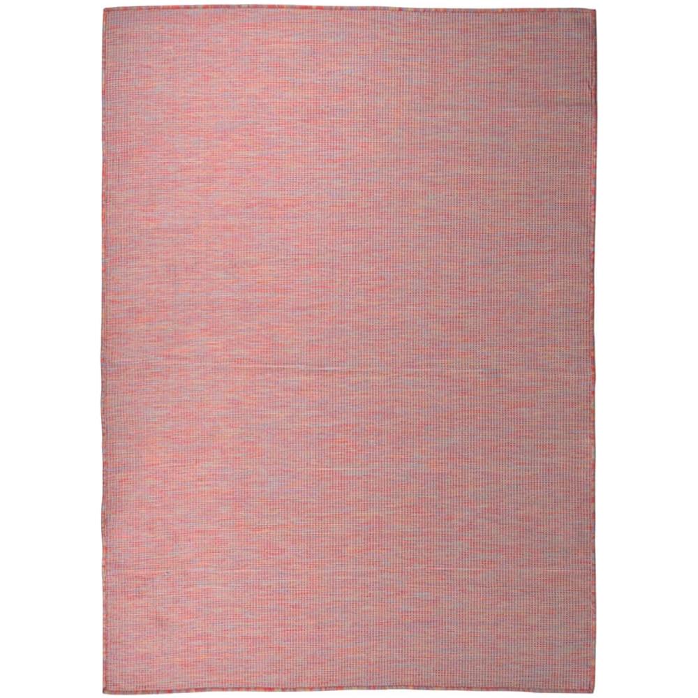 Tappeto Da Esterni A Tessitura Piatta 200x280 Cm Rosso - Foto 1