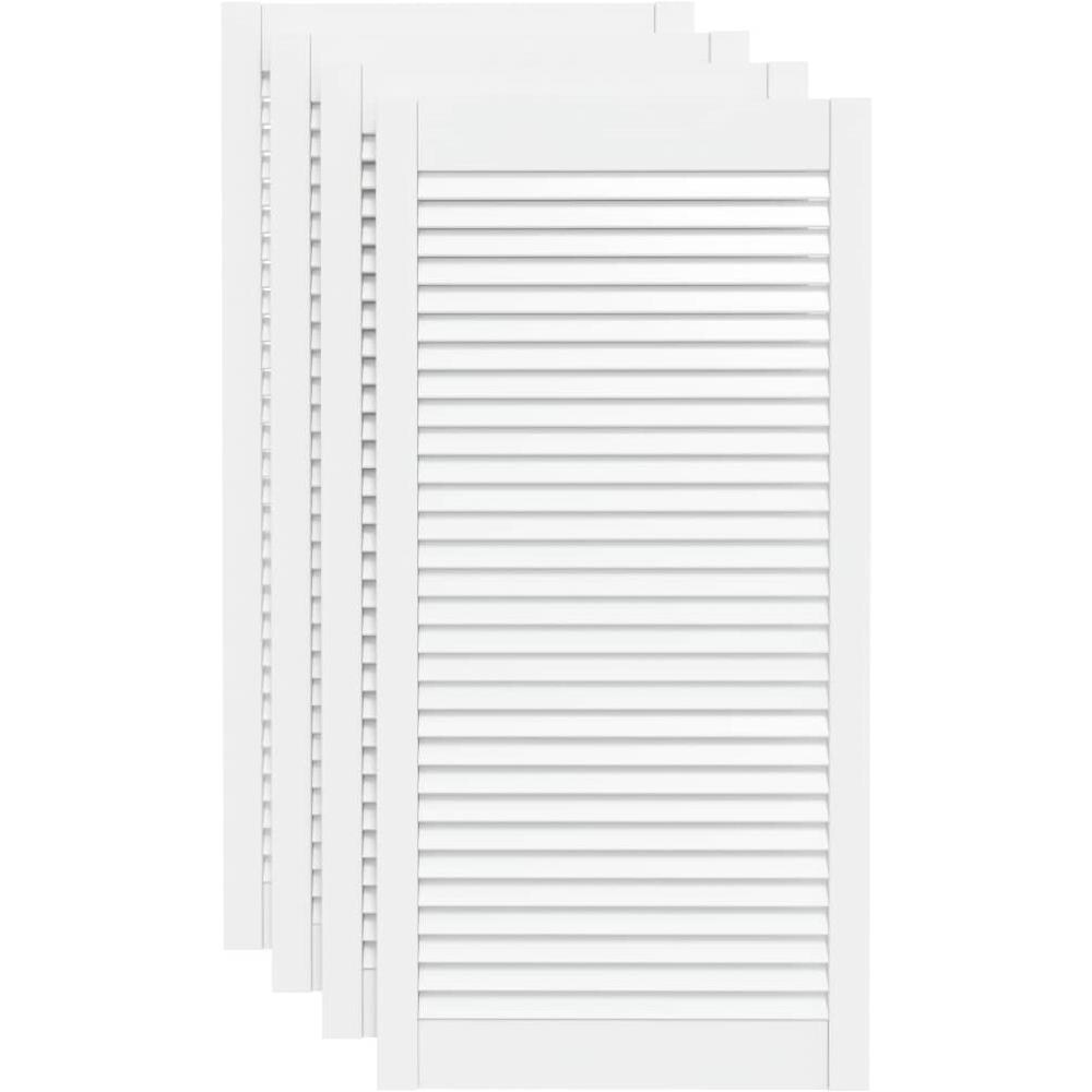 Ante a Lamelle 4 pz Bianche 99,3x49,4 cm in Legno di Pino - Foto 1