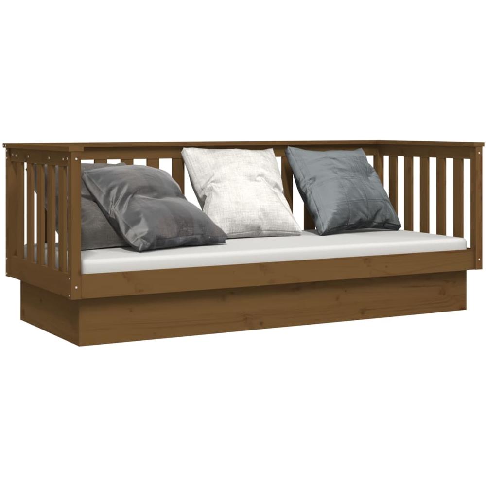 Dormeuse Marrone Miele 75x190 Cm In Legno Massello Di Pino - Foto 3