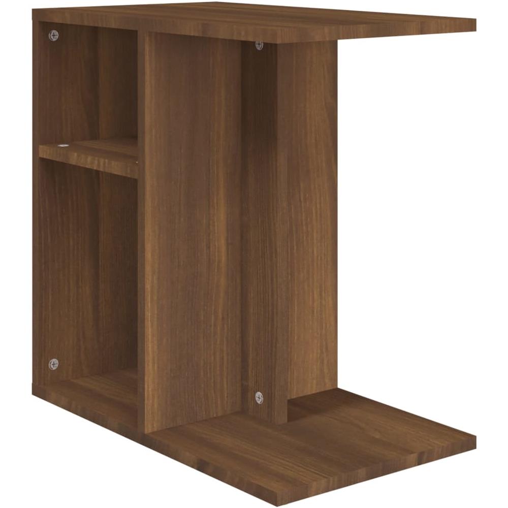 Tavolino Da Salotto Rovere Marrone 50x30x50cm Legno Multistrato - Foto 2
