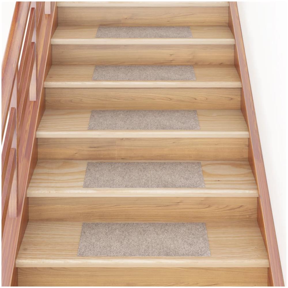 Tappeti Adesivi Rettangolari Per Scale 15 Pz 60x25 Cm Crema - Foto 1