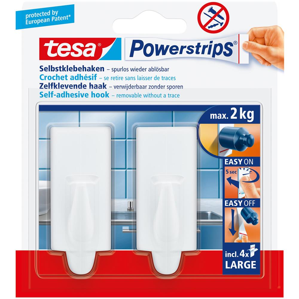 58045-00000 gancio di stoccaggio domestico Gancio universale Bianco 2 pz - Foto 2