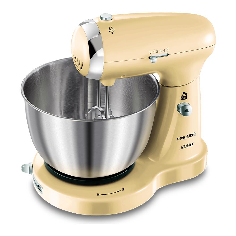 Frullatore Mixer Ed Impastatrice 3 In 1 350W 3.2L 5 Velocità Colore Beige - Foto 2