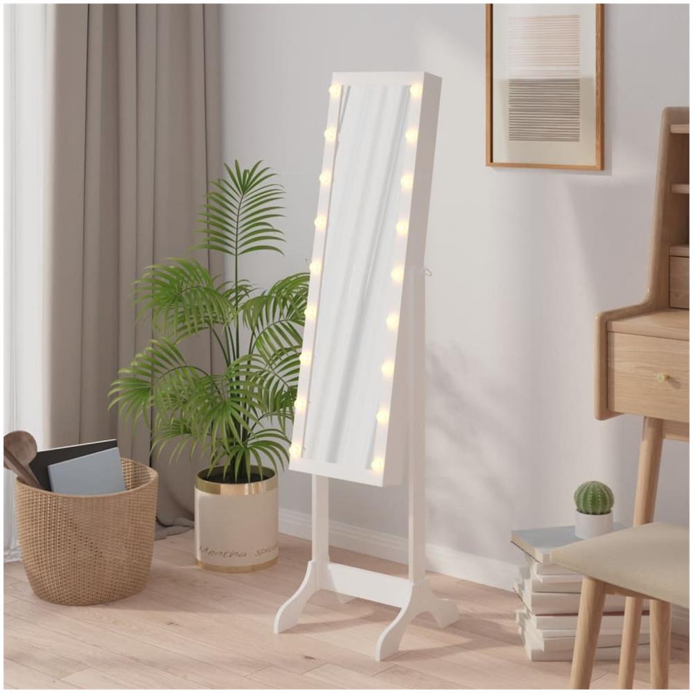 Specchio Autoportante Con Led Bianco 34x37x146 Cm - Foto 1
