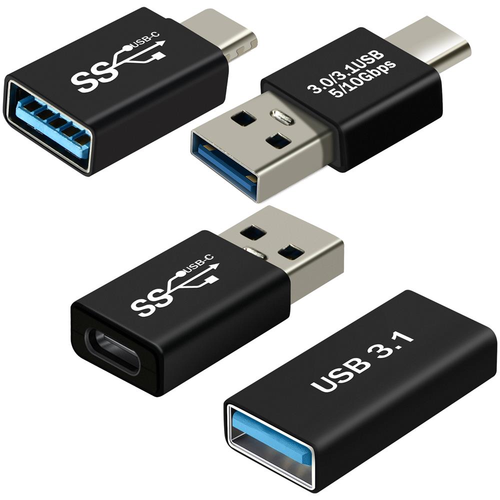 Adattatore Usb - + Usb, Confezione Di 4 Adattatori Otg Maschio Femmina - Foto 1