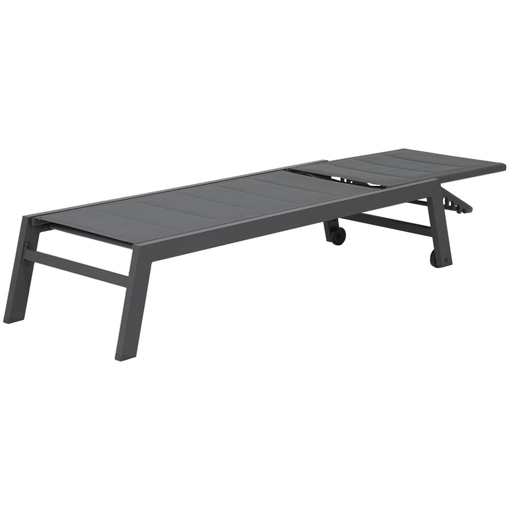 Lettino Barbados In Textilene Grigio - Grigio Alluminio Antracite - Foto 6