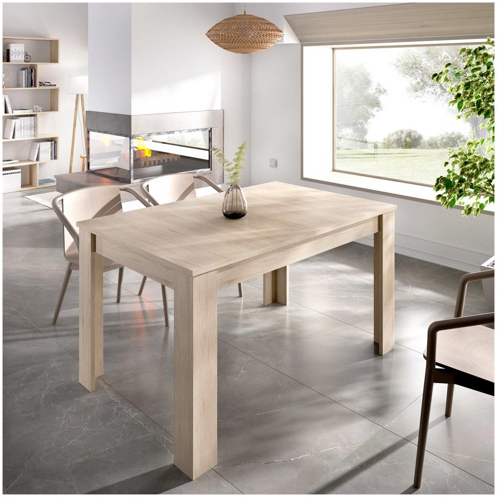 Tavolo Allungabile Caladora, Consolle Estensibile Multiposizione, Tavolo Da Pranzo Con Allunga, 140/190x90h77 Cm, Rovere - Foto 1