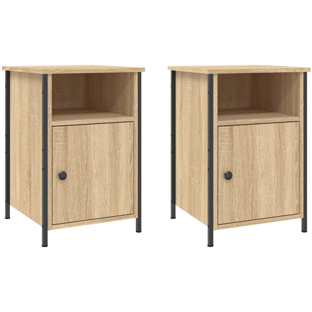 Comodini 2 Pz Rovere Sonoma 40x42x60 Cm In Legno Multistrato - Foto 2