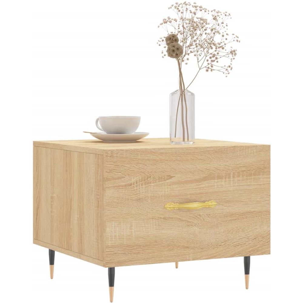 Tavolini Salotto 2pz Rovere Sonoma 50x50x40cm Legno Multistrato - Foto 3