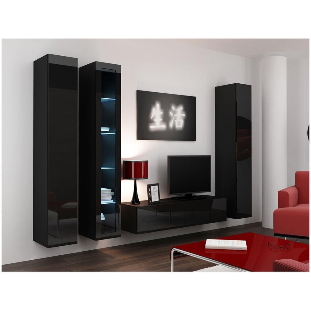 Tavolo Per Televisione Rtv Vigo140 C /c Nero Laminato Legno Mdf Truciolare 140 X 30 X 40 Cm - Foto 8