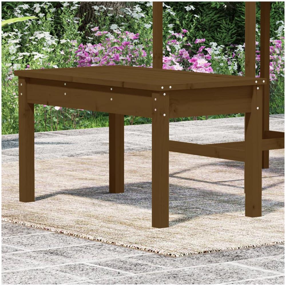 Panca da Giardino Miele 80x44x45 cm Legno Massello di Pino - Foto 3