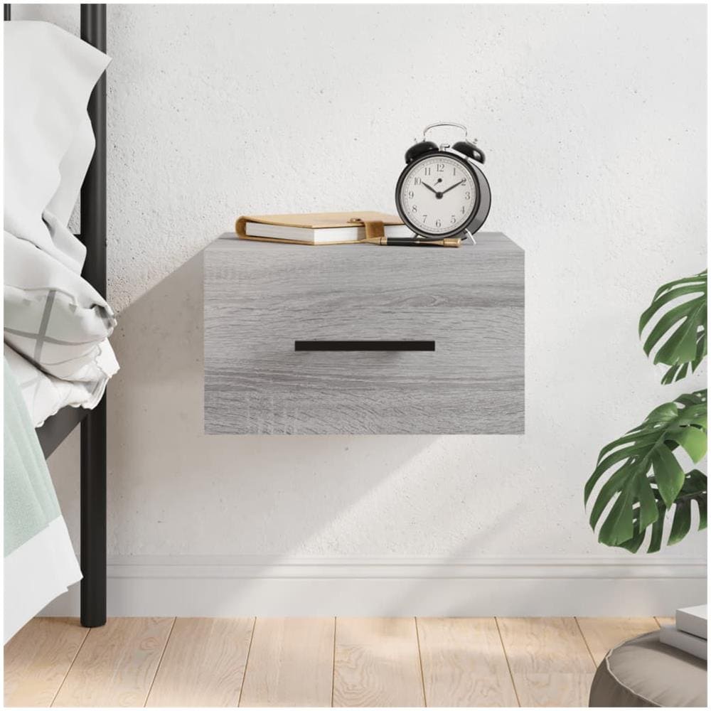 Comodino A Muro Grigio Sonoma 35x35x20 Cm - Foto 1