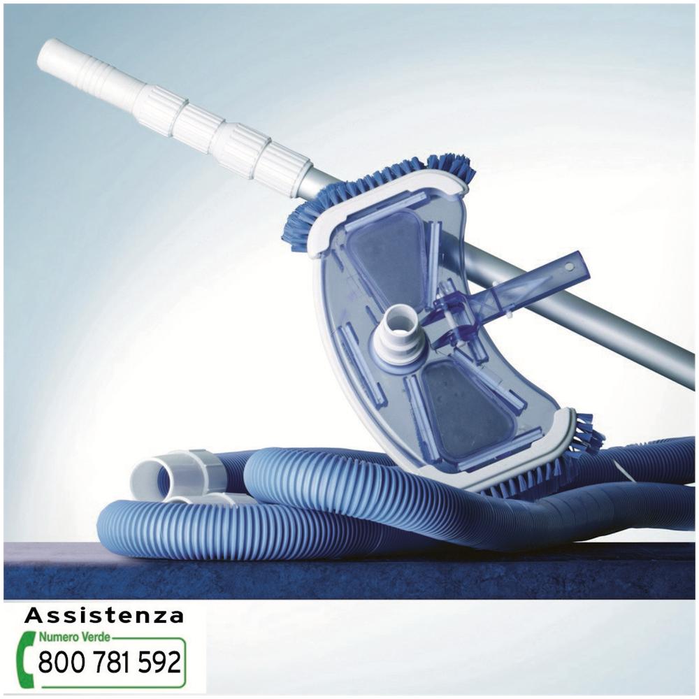 Kit Puliscifondo Manico Telescopico, Alluminio, 3,6 Mt, Tubo 6 Mt - Foto 2