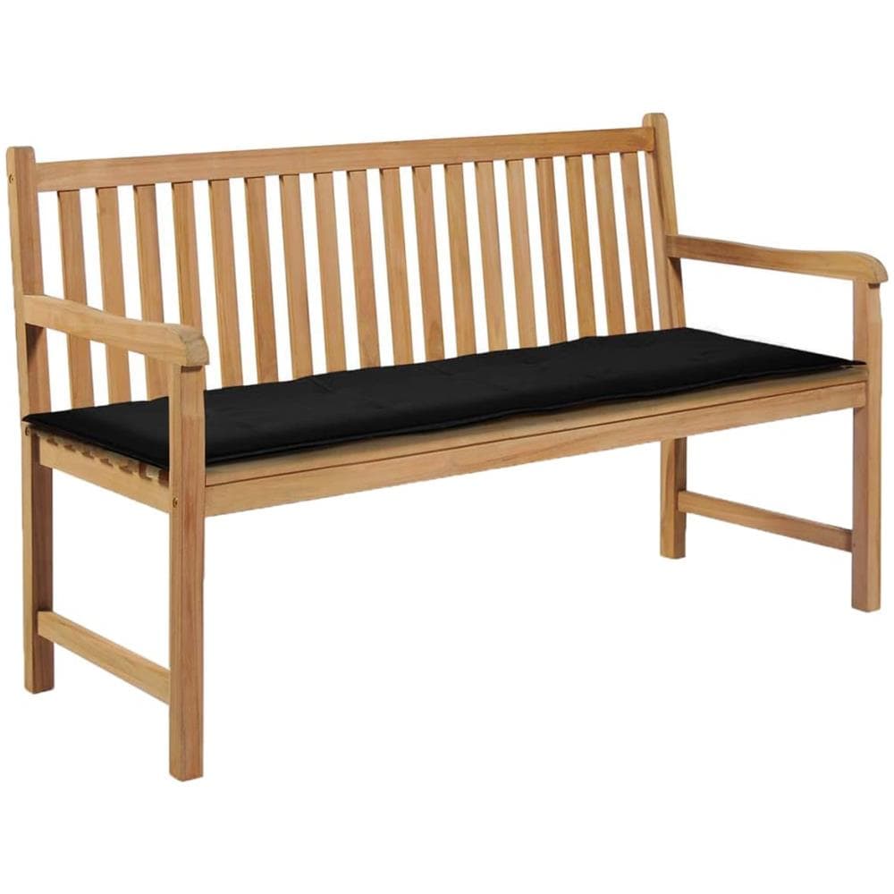 Cuscino per Panca da Giardino Nero 150x50x4 cm - Foto 1