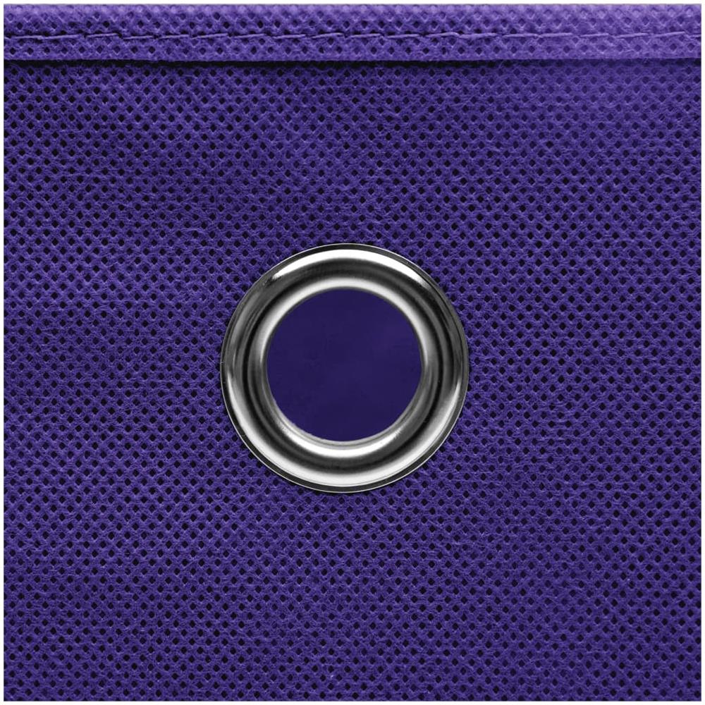 Scatole Portaoggetti con Coperchi 4pz Viola 32x32x32cm Tessuto - Foto 2