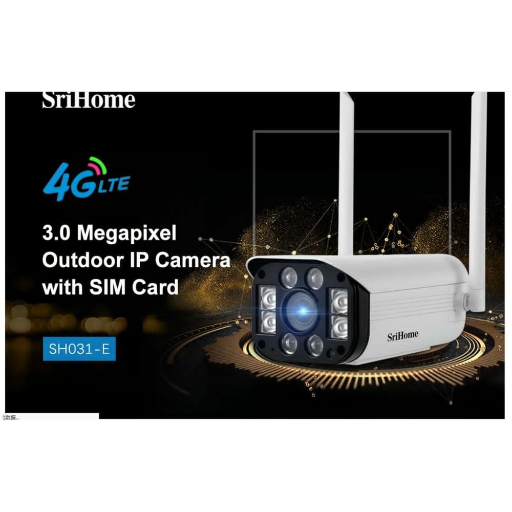 Modello Sh031-e Telecamera 4g Ip Camera Infrarossi 3.0 Megapixel Hd Ir Cut Onvif P2p Supporto Sd Audio In / out - Foto 1