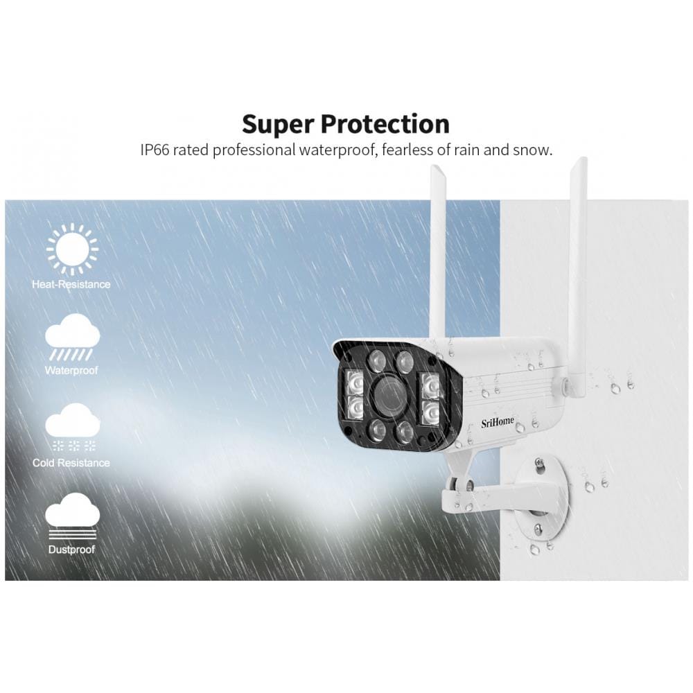 Modello Sh031-e Telecamera 4g Ip Camera Infrarossi 3.0 Megapixel Hd Ir Cut Onvif P2p Supporto Sd Audio In / out - Foto 2