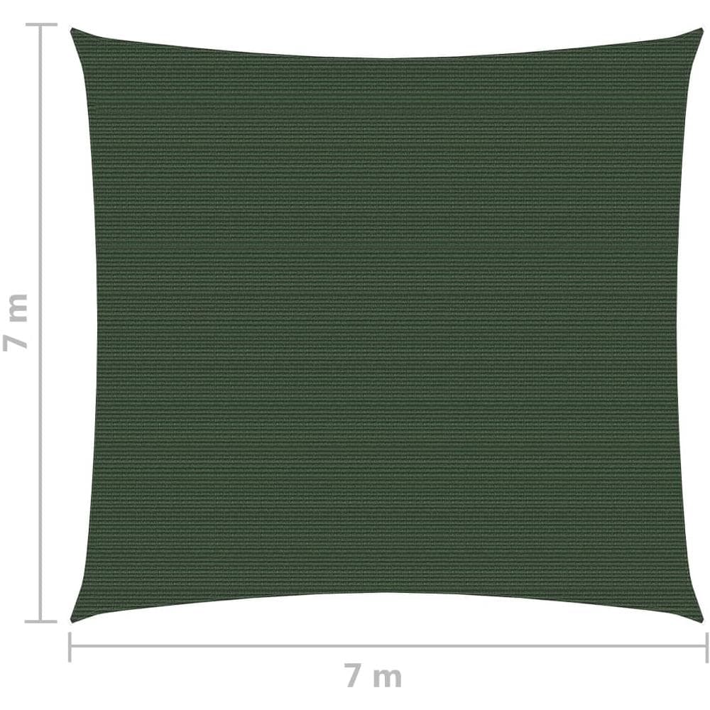 Vela Parasole 160 G / m? Verde Scuro 7x7 M In Hdpe - Foto 2