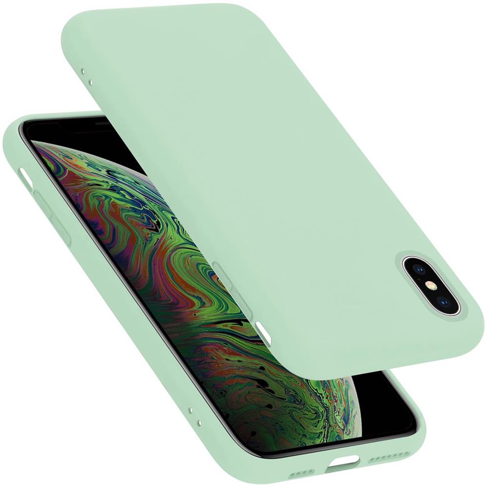 Cadorabo Custodia Compatibile Con Apple Iphone Xs Max In Liquid Verde Chiaro - Coperchio Protettivo In Silicone Tpu Flessibile - Foto 1