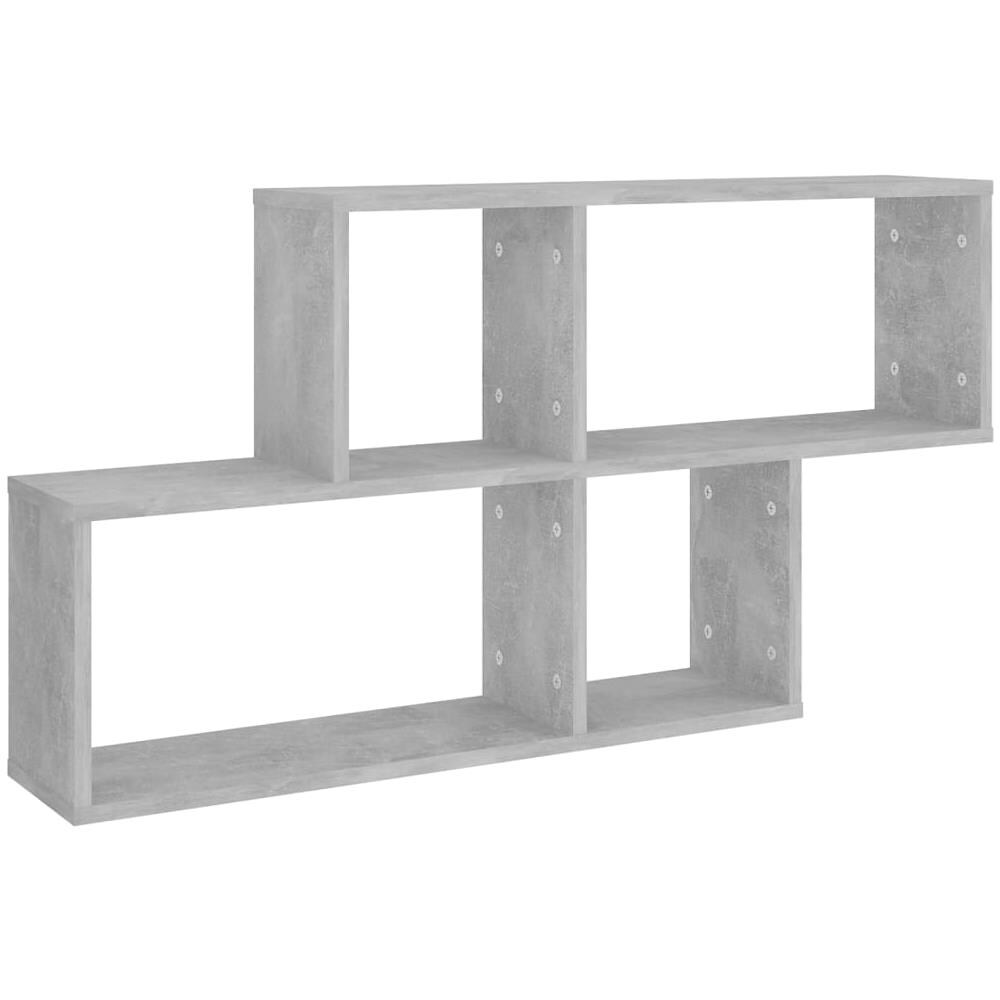 Scaffale a Parete Grigio Cemento 100x18x53 cm Legno Multistrato - Foto 2
