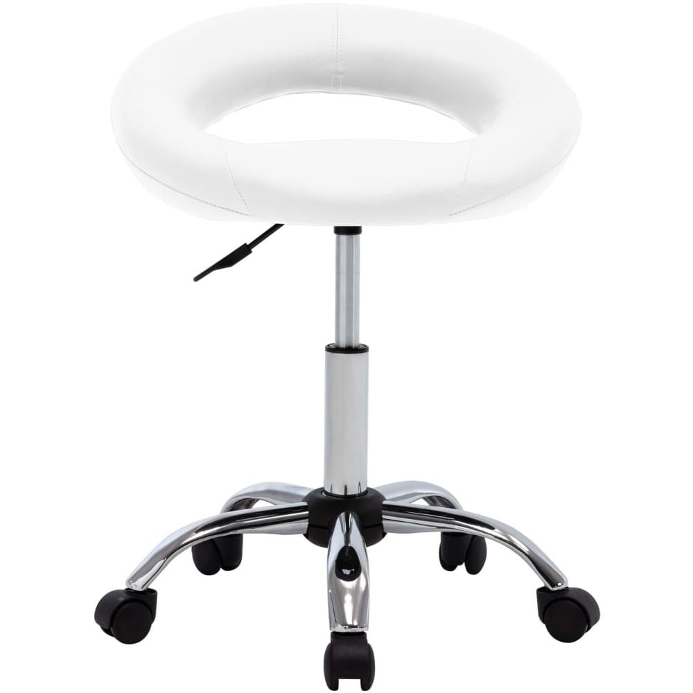 Sedia Da Pranzo Girevole Bianca In Similpelle - Foto 2