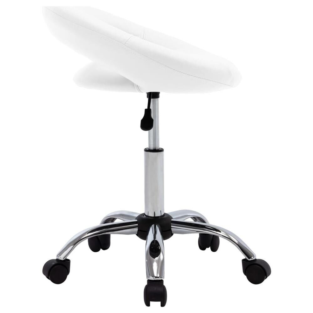 Sedia Da Pranzo Girevole Bianca In Similpelle - Foto 3