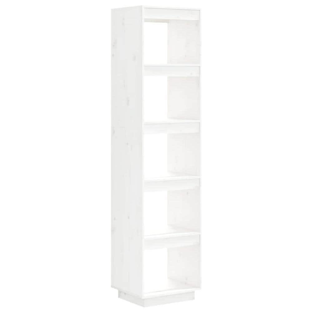 Libreria / divisorio Bianco 40x35x167cm In Legno Massello Di Pino - Foto 2