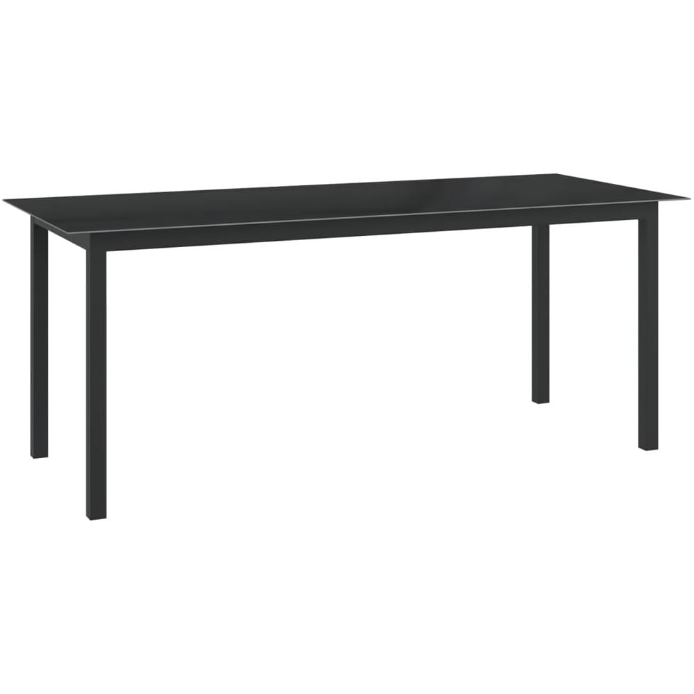 Set Mobili Da Pranzo Per Giardino 9 Pz In Alluminio Antracite - Foto 2