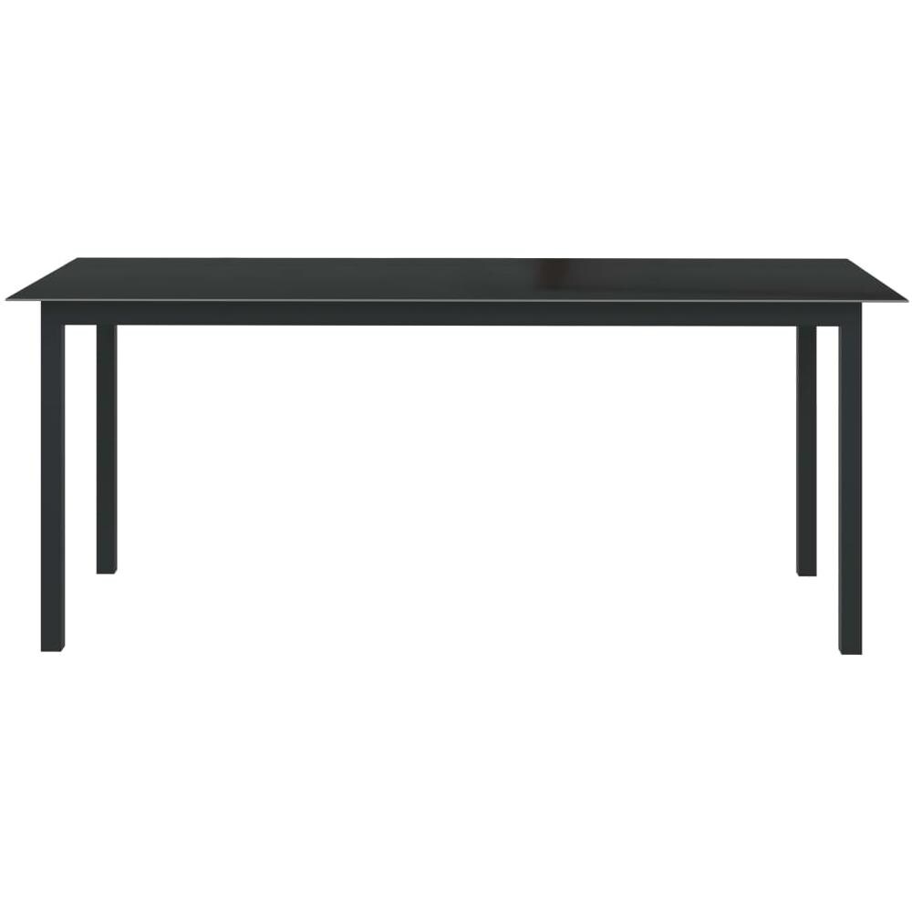 Set Mobili Da Pranzo Per Giardino 9 Pz In Alluminio Antracite - Foto 3