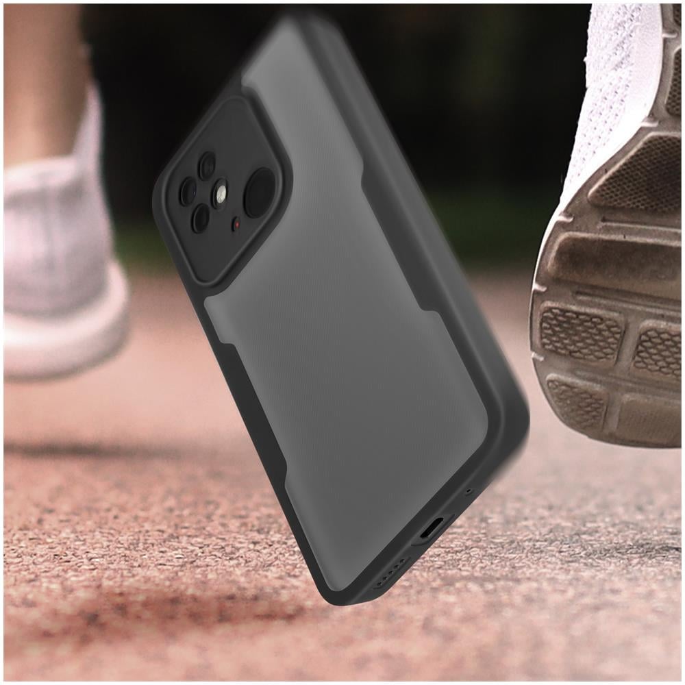 Cover Xiaomi Redmi 10c Retro Plexiglass Fronte Polimero Bordo Nero - Foto 2