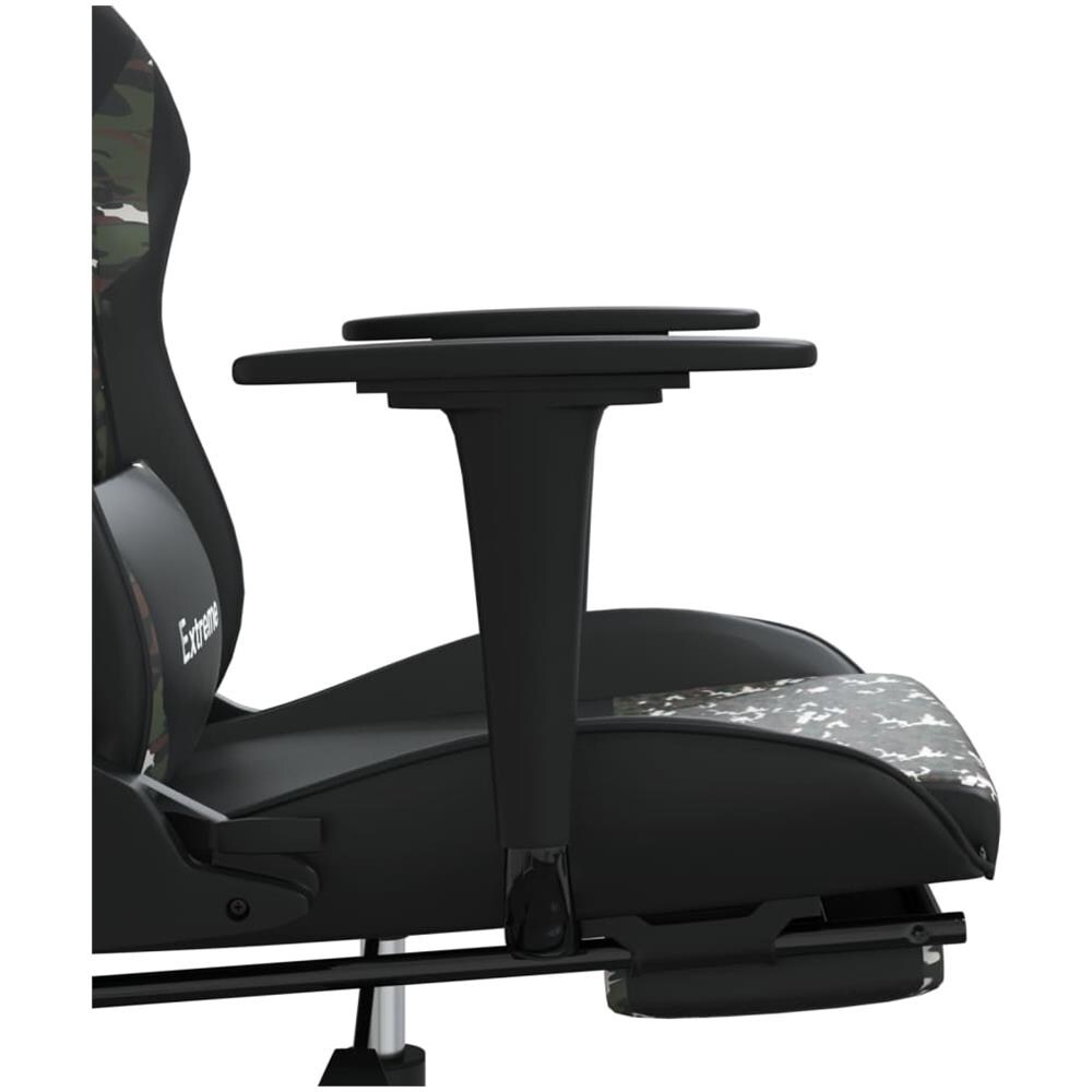 Sedia Da Gaming Con Poggiapiedi Nero E Mimetico In Similpelle - Foto 2