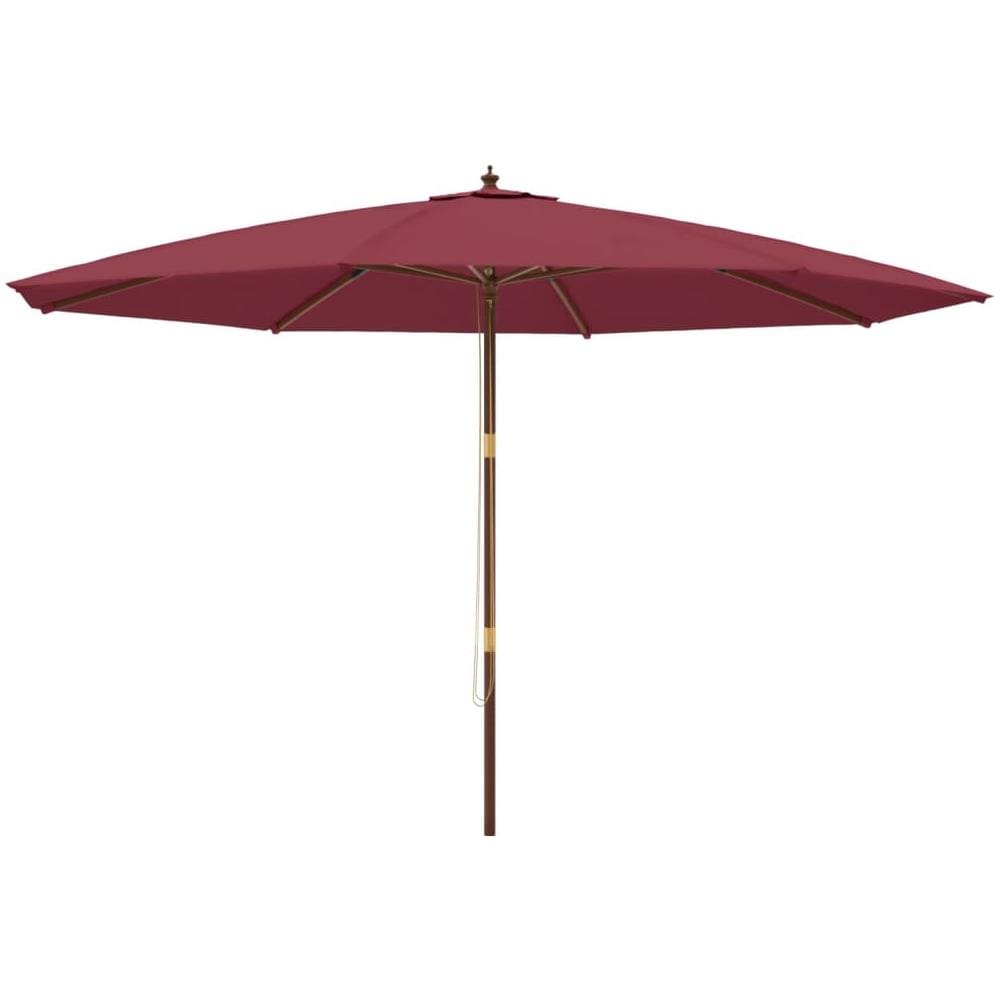 Ombrellone Da Giardino Con Palo Legno Rosso Bordeaux 400x273 Cm - Foto 2