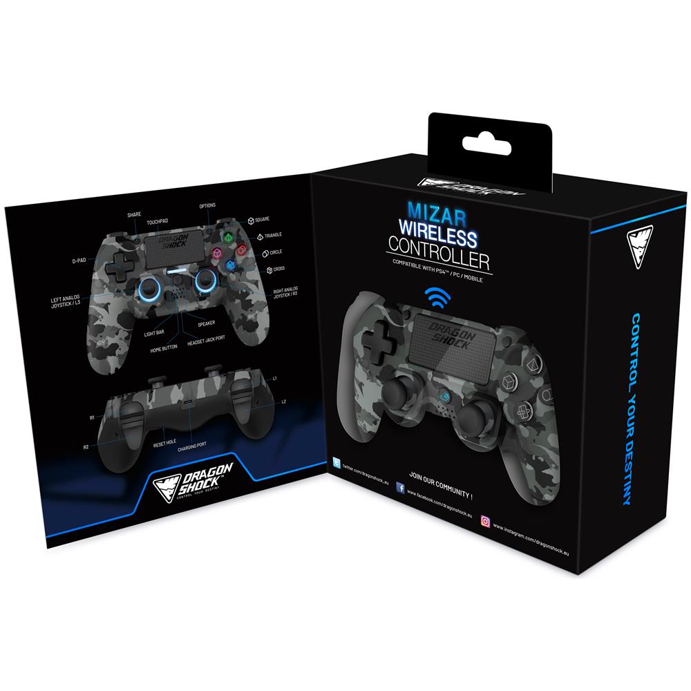 Mizar Bt - Controller Wireless Grigio Mimetico Per Ps4, Pc E Cellulare - Foto 2