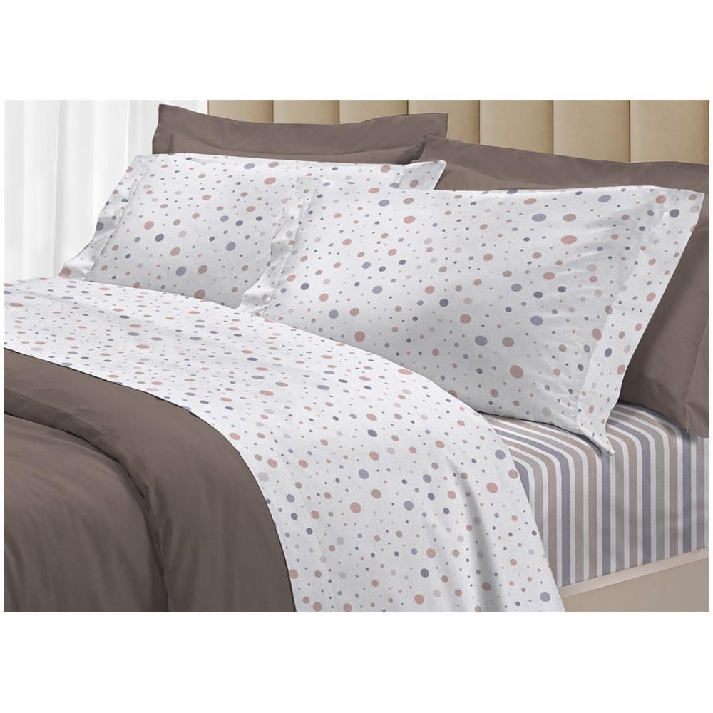 Lenzuola Letto Singolo GARGIX - 100% Cotone, Con Motivo Smile | Sotto E Sopra Con Federa - Foto 12