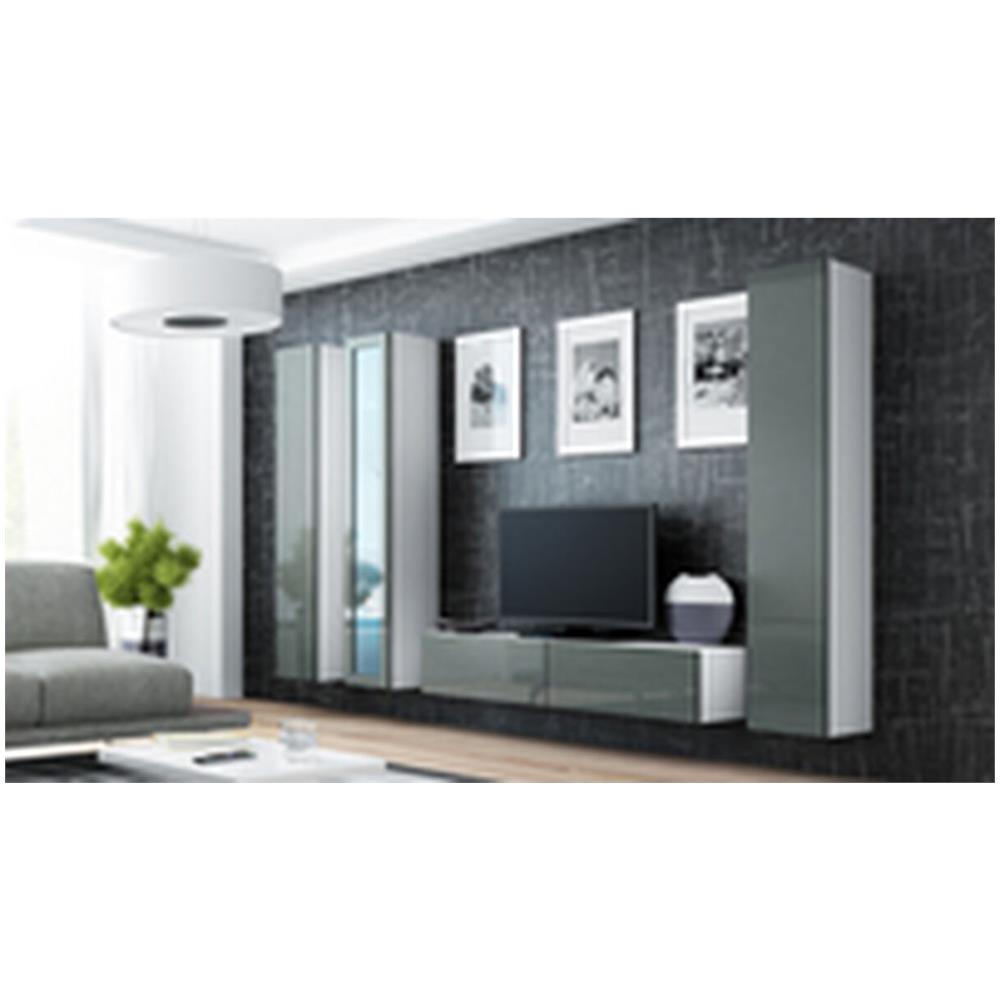 Tavolo Per Televisione Rtv Vigo140 B /s Bianco Grigio 140 X 30 X 40 Cm - Foto 2