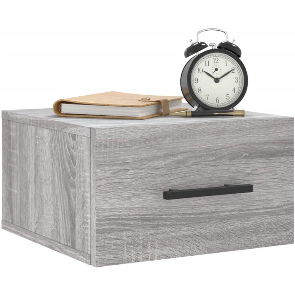 Comodini A Muro 2 Pz Grigio Sonoma 35x35x20 Cm - Foto 3