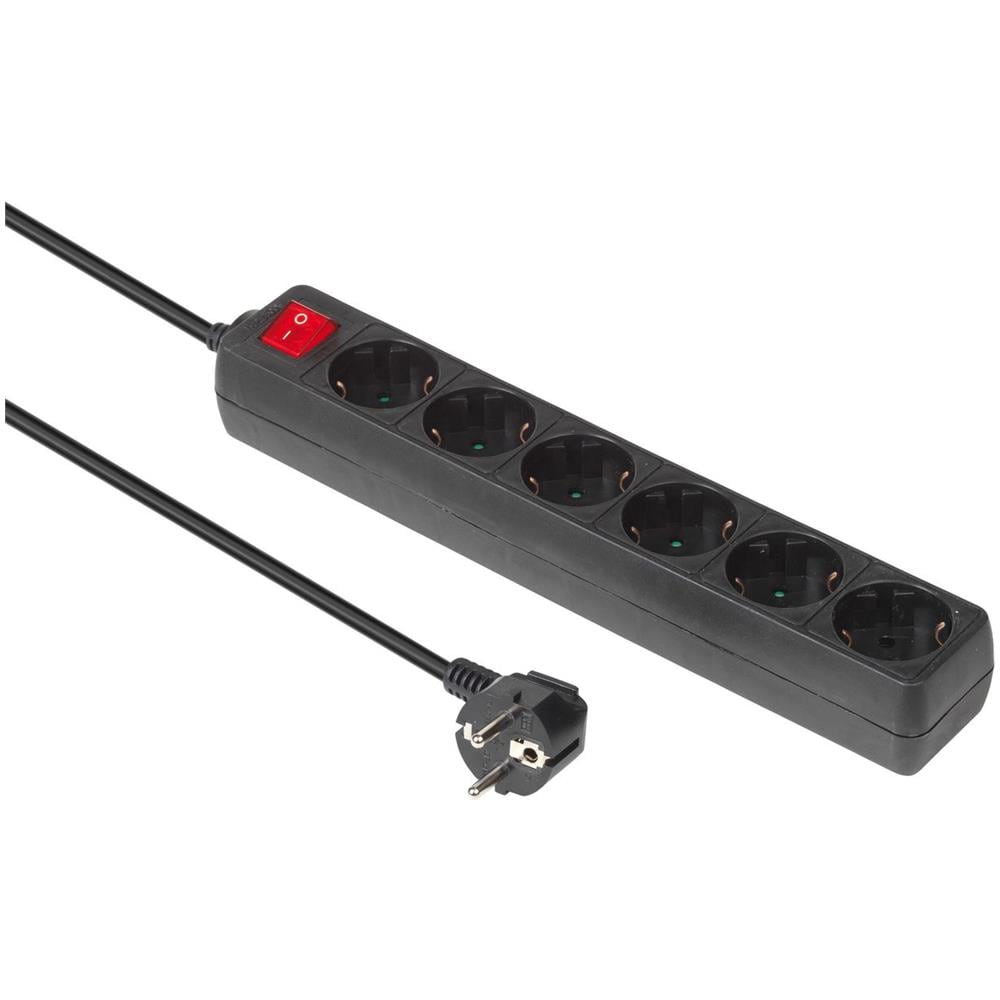 MC-GRU00615BS prolunghe e multiple 1,5 m 6 presa (e) AC Interno Nero - Foto 1