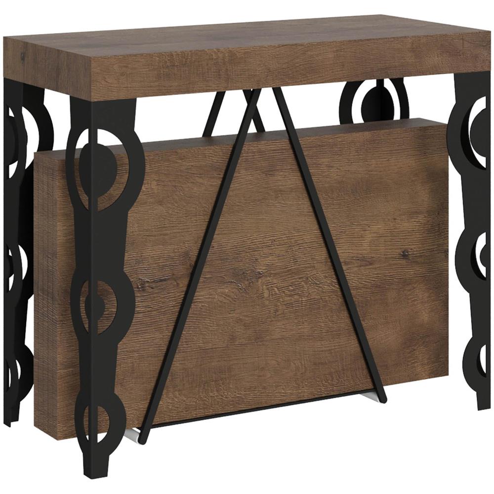 Consolle allungabile 90x40/300cm Aceres noce telaio antracite - Foto 1